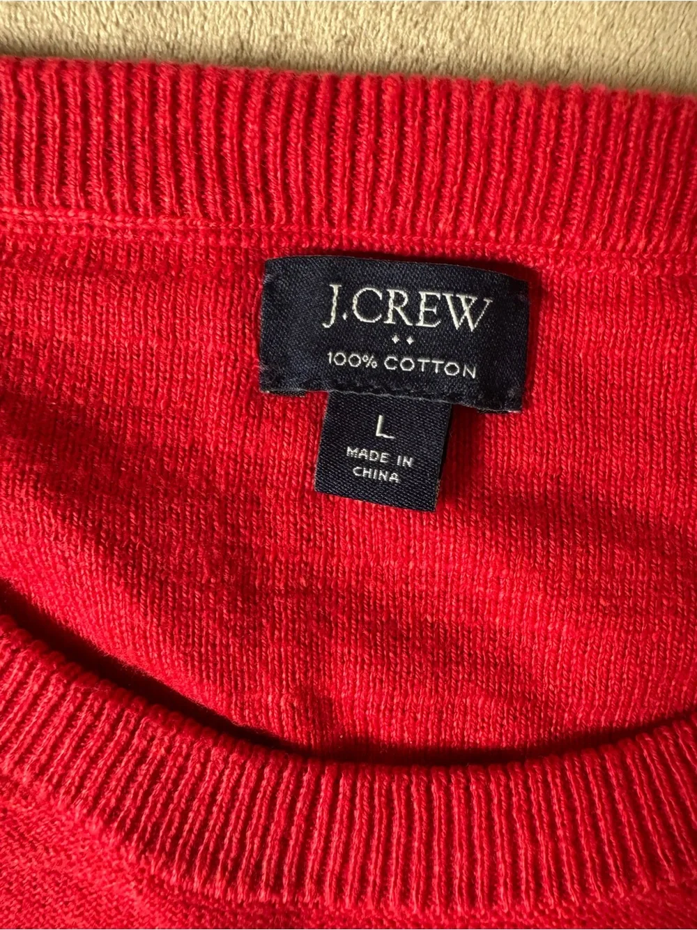 J.Crew Crewneck Red Sweater Size L